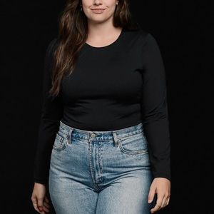 NUUDS WOMENS LONG SLEEVE CREW NECK BODYSUIT